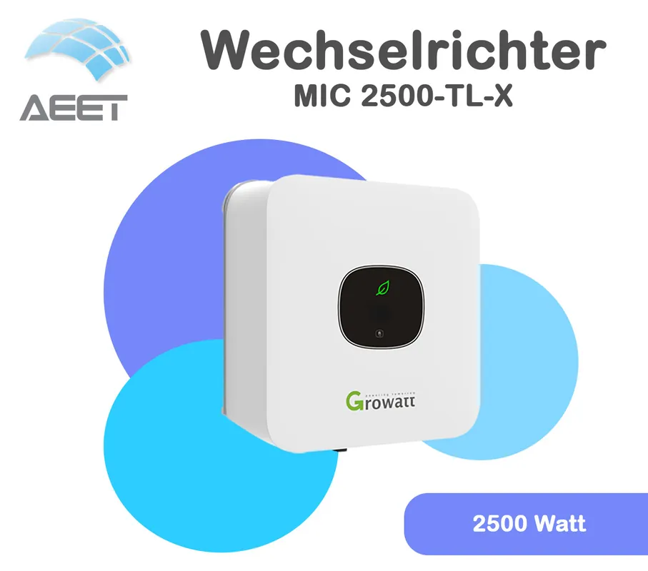 Kostenloser Rückversand Wechselrichter Growatt MIC 2500TL-X | 2.5TL-X