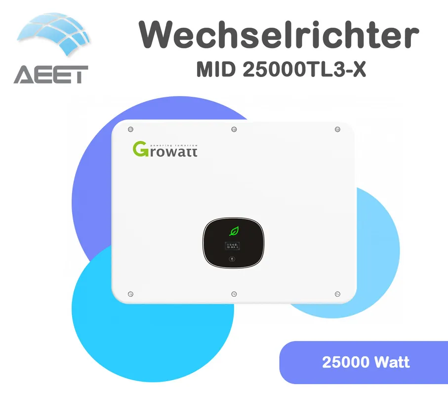 Rabatt Wechselrichter Growatt MID 25000TL3-X | 25KTL3-X