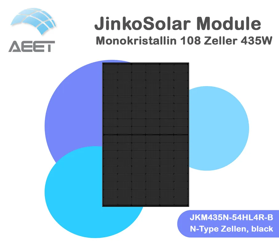Solarmodule JinkoSolar JKM435N-54HL4R-B, black 435 Watt Heißes Angebot