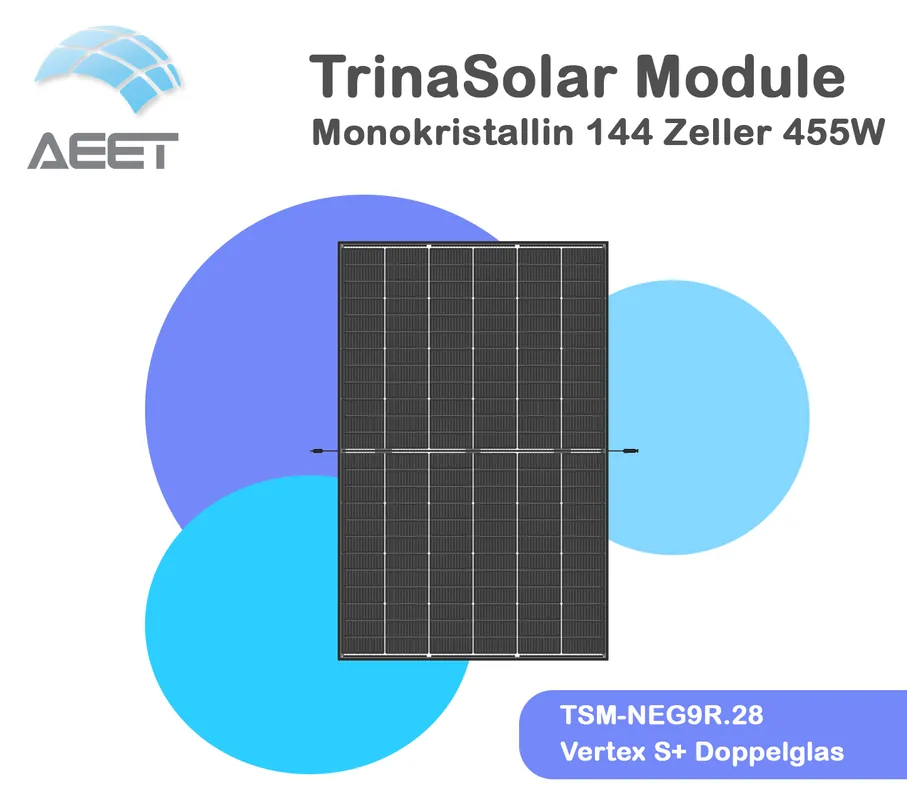 Sonderaktion Solarmodule Trina 455 TSM-NEG9R.28 Vertex S+ Doppelglas