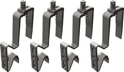 Bosch Dachanbindung Pfannen/Biber, 4 Stück Zubehör für Flachkollektoren FKA 3-2 8718531023 Preis Gesenkt