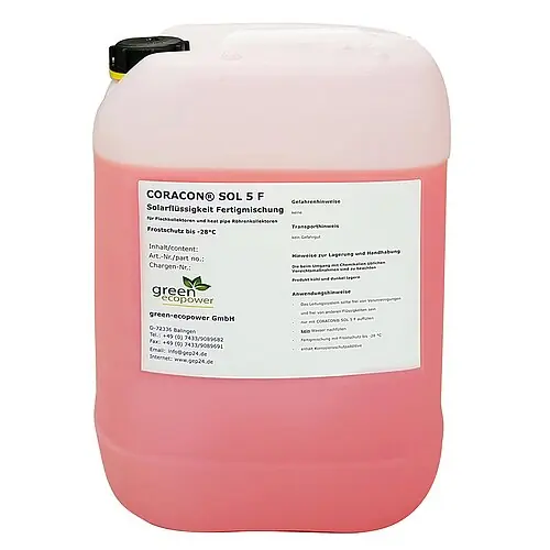 Top-Preis Solarflüssigkeit Coracon SOL 5 F, 10 l Kanister, Glykol Gemisch