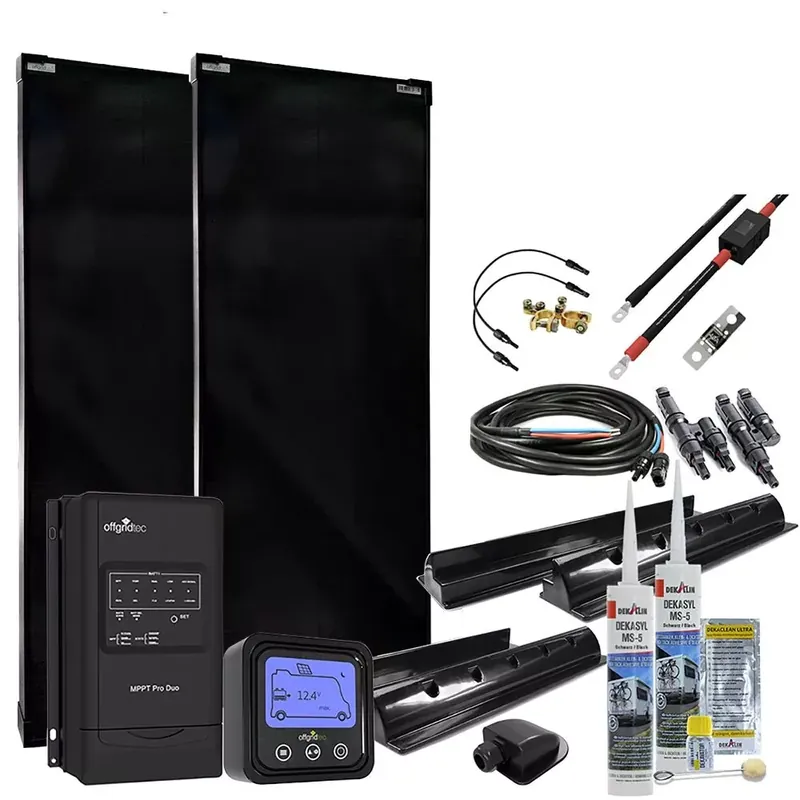 200W MobileBlack M 12V Wohnmobil Solaranlage MPPT OLP Preiswert