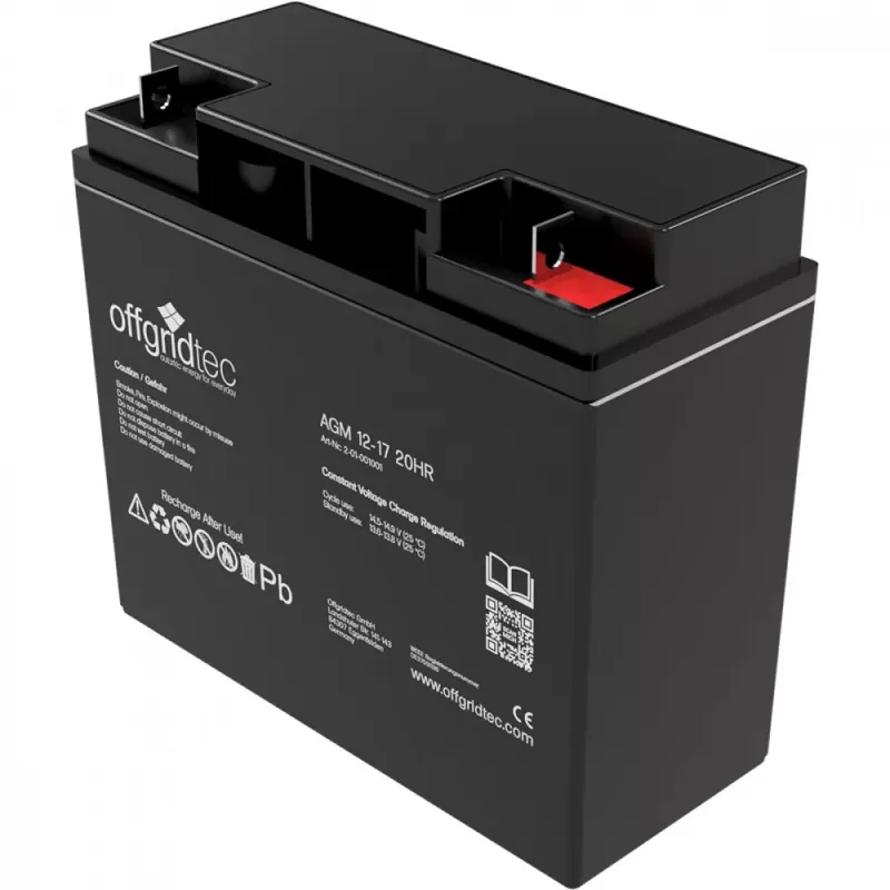 Letzte Chance 17Ah AGM Akku 12V Solarbatterie Glasvlies