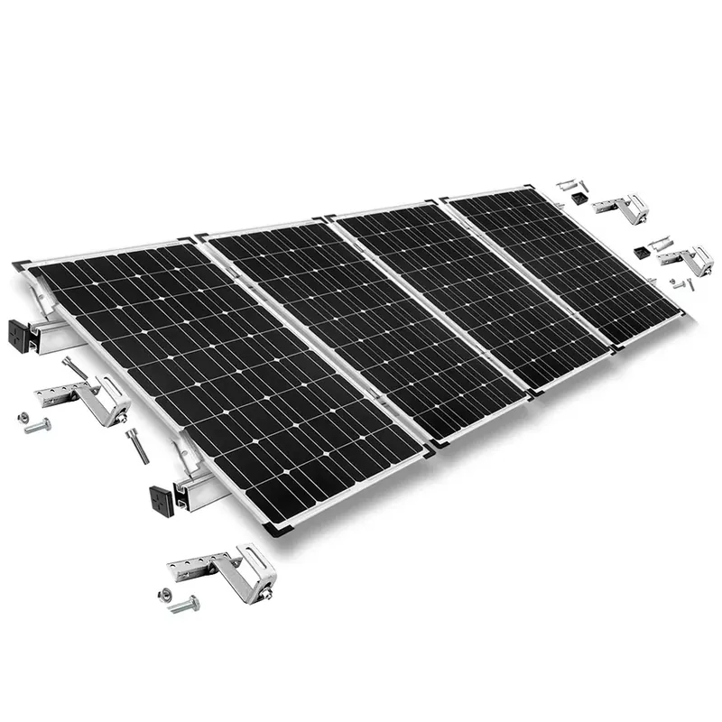 Befestigungs-Set für 4 Solarmodule max. 80cm Breite 35mm Rahmenhöhe - Dachziegel Mega-Angebot