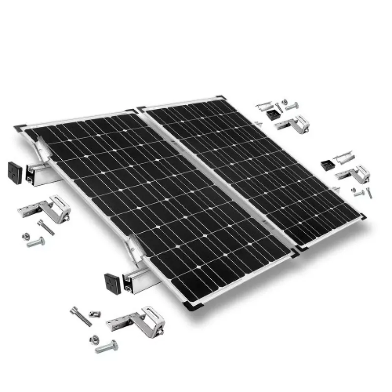 Schrägdach Befestigungs-Set für 2 Solarmodule 80cm breit Dachziegel Günstig