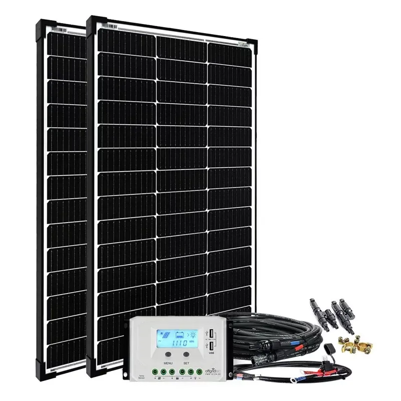 Nur Heute 200W Solaranlage 12V o. 24V basicPremium-L Solar Garten-Set