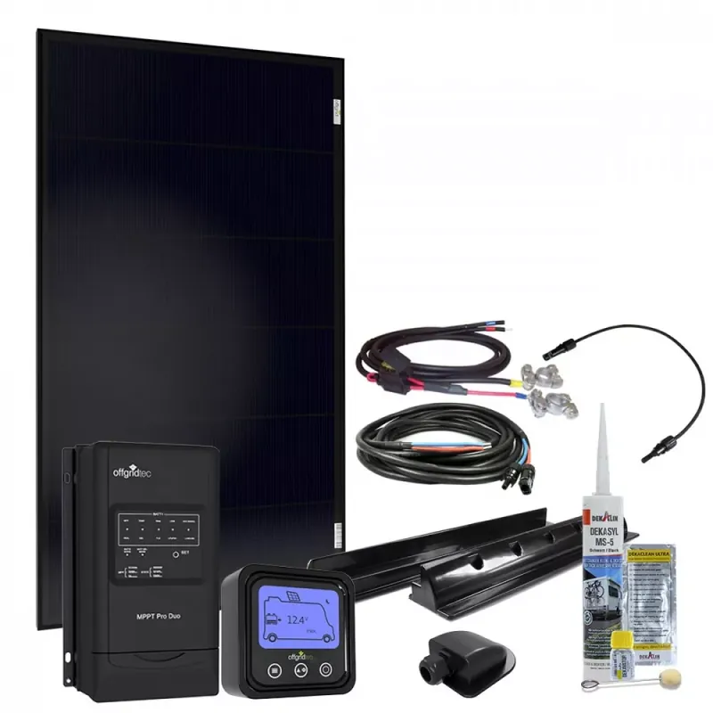 100W MobileBlack 12V Wohnmobil Solaranlage 30A MPPT OLP Billig
