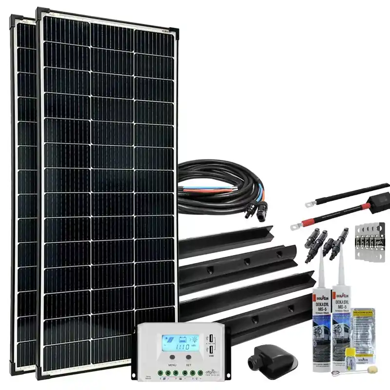 Markenprodukt 300W Premium-XL Wohnmobil Solaranlage 12V Offgridtec