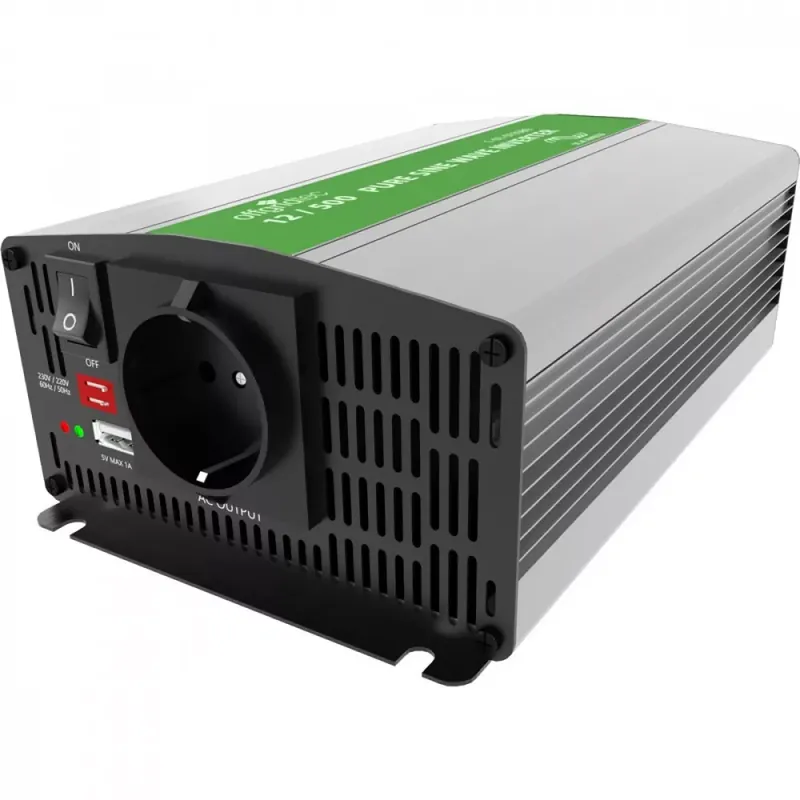 Highlight 400W 12V Sinus Wechselrichter PSI 1000W peak 12V DC auf 230V AC