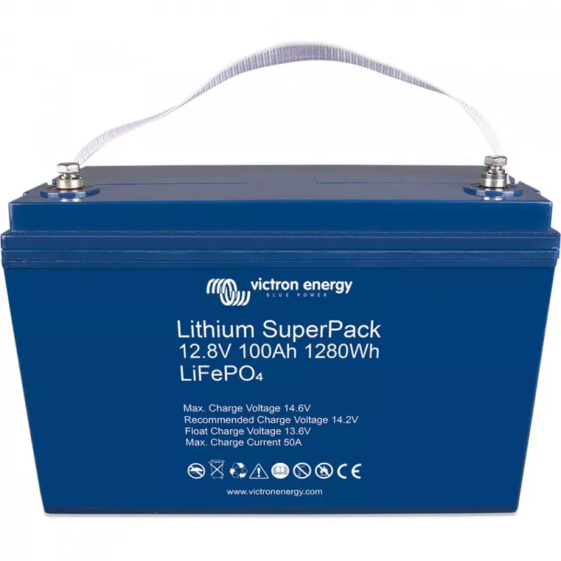 Aktuell 100Ah Victron Energy Lithium SuperPack 12,8V mit BMS