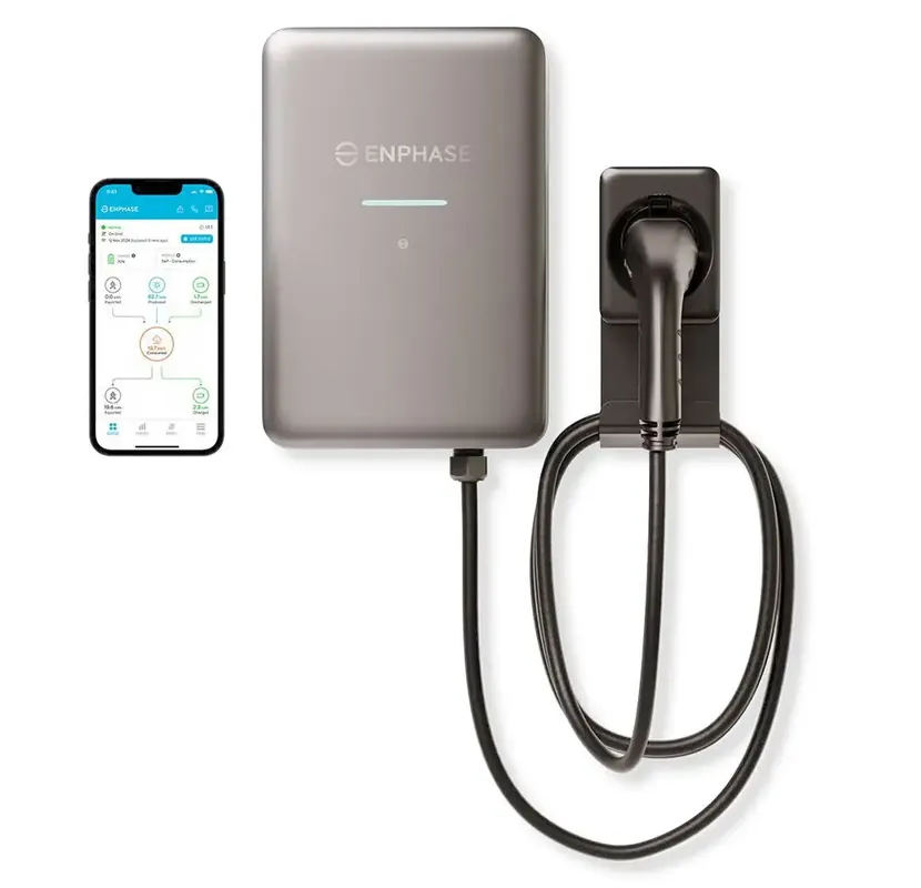 Nur Heute Enphase IQ EV Charger 2, kabelgebunden, mit Typ-2-Stecker, 7,5m, WLAN, dreiphasig / einphasig, IQ-EVSE-EU-3032-0105-1300