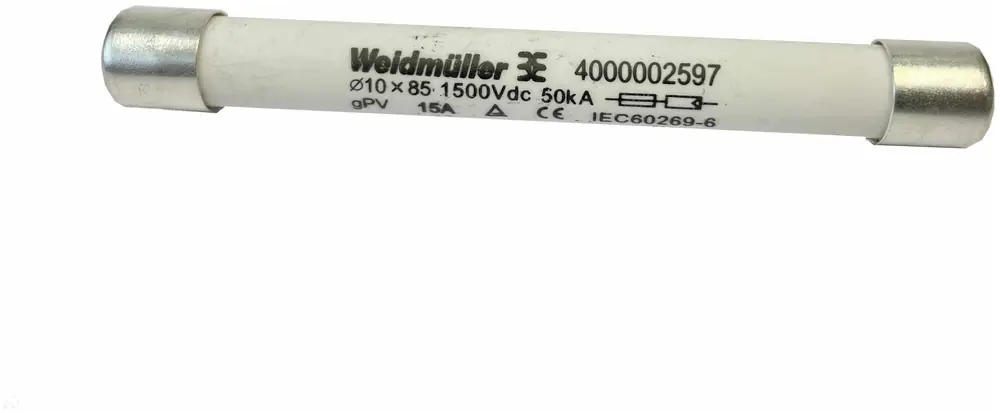 Weidmüller FUSE WSFL 10X85 20A 1K5V GPV Photovoltaik Schmelzsicherungseinsatz, 1500 V, 10x85, gPV, 20 A, 4000002610 Neu Im Sortiment