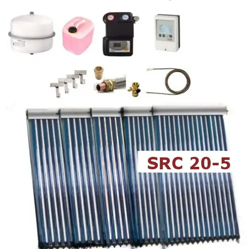 Knallerangebot ThermoFlux Solarpaket | SRC 20-5 | Vakuumröhrenkollektoren | 15,55 m²