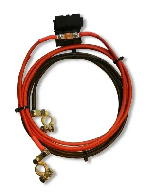 Batteriekabelsatz für Solarladeregler, Polklemmen - 2 x 2 m (rot, schwarz) 1 x 6 qmm Direktkauf