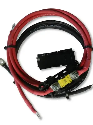 Top-Seller Batteriekabelsatz für Solarladeregler, etc. - 2 x 2 m (rot, schwarz) 1 x 6 qmm
